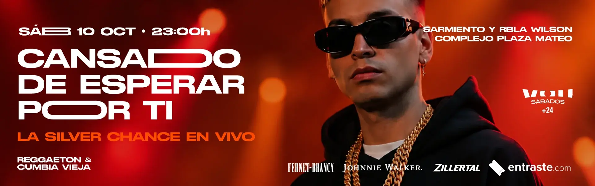 SÁBADO 10 DE OCTUBRE – LA SILVER CHANCE EN VIVO - REGGAETON & CUMBIA VIEJA